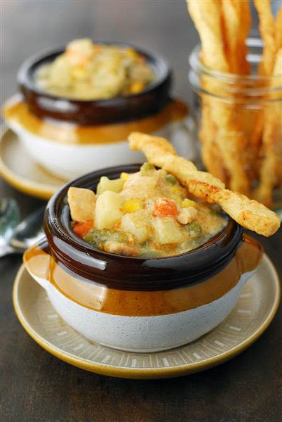 Slow-cooker chicken pot pie soup (Tonia Larson / The Gunny Sack)