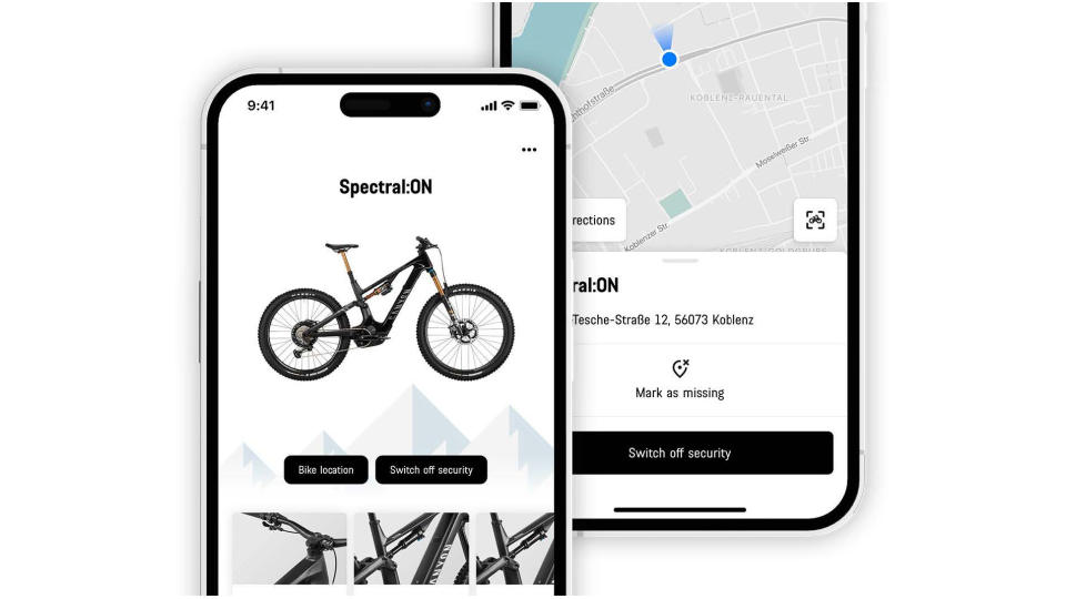 Canyon app bike tracking feature