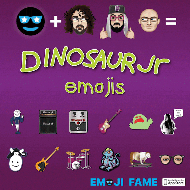 Emoji J Mascis, Lou Barlow, and Murph are here, along with iconic images from their career