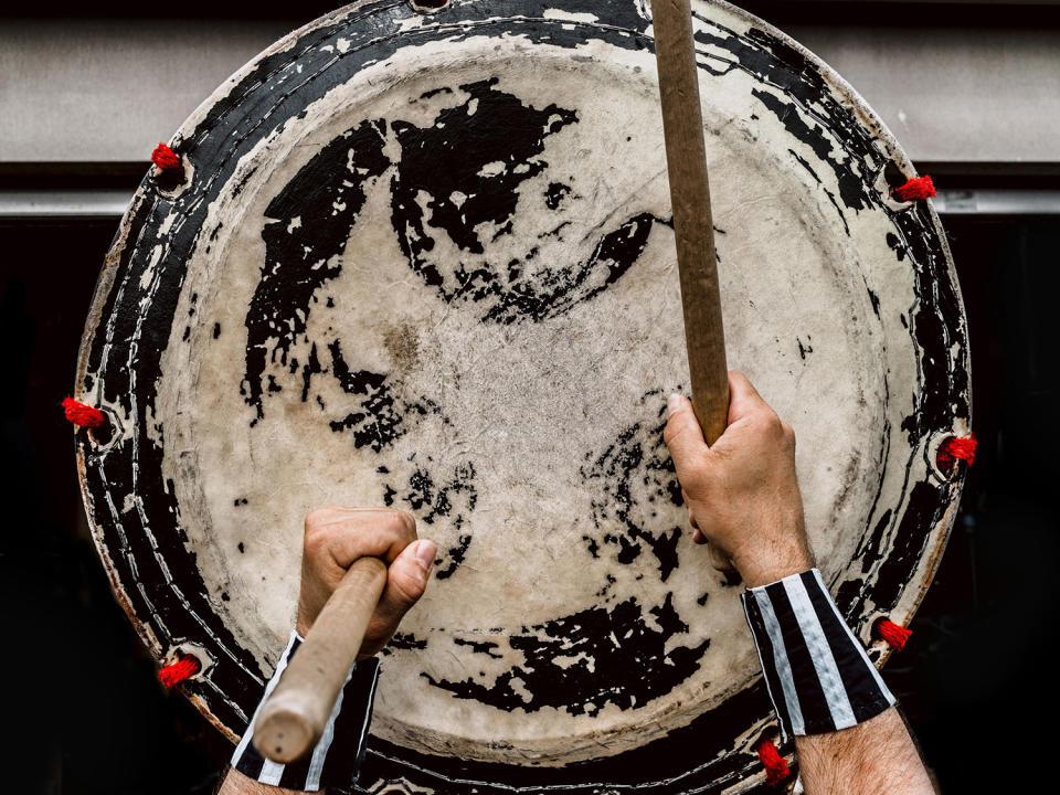 <p><strong>The Fish — Japanese taiko player</strong><br> He said: “For this series, I think reaching out to people and gaining access to the workspace was the most challenging part. (Photo: Sanwal Deen/Caters News) </p>