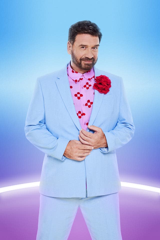 Nick Knowles in a blue suit