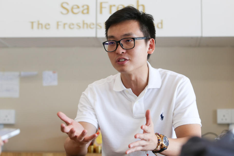 Lim Yew Ping, co-owner of seafood e-retail platform Sea Fresh, was one of the earliest users of Facebook Live to auction fish directly to customers. — Picture by Choo Choy May