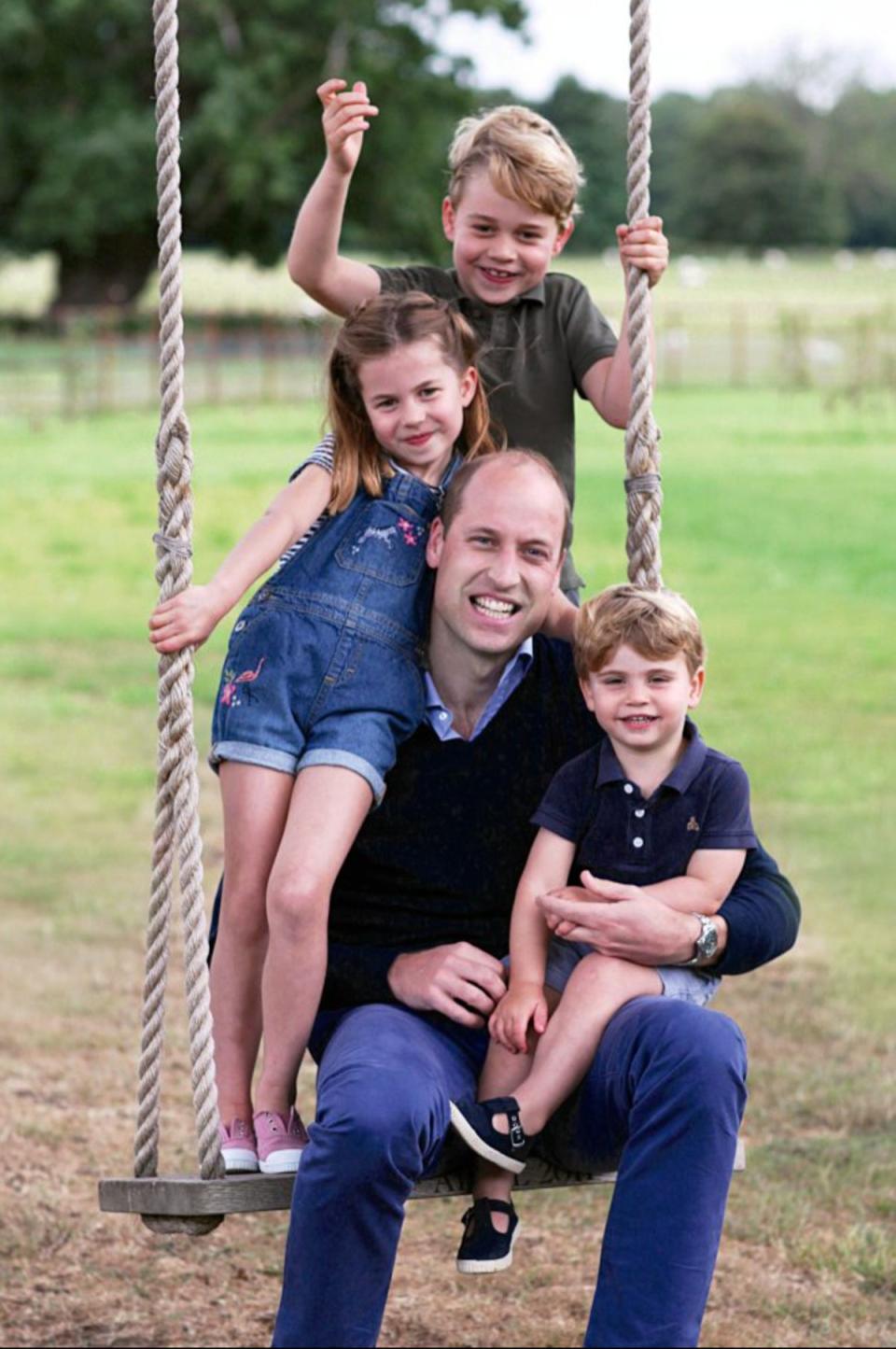 Duke of Cambridge, Prince George, Princess Charlotte and Prince Louis (PA)