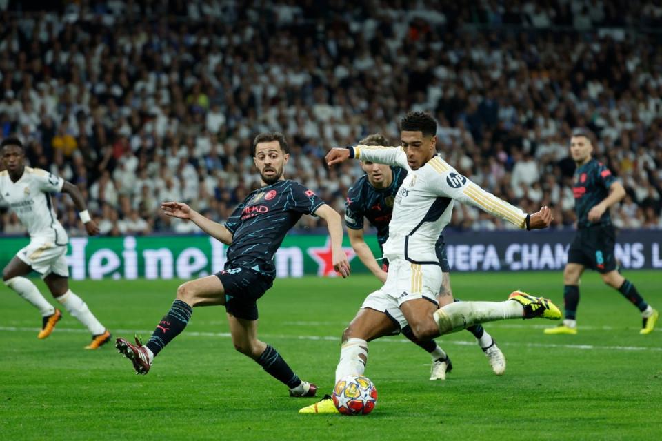 Bellingham has scored 20 goals for Real this season in an exceptional year for the LaLiga leaders (EPA)