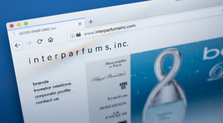 An image of the Inter Parfums (IPAR) website.