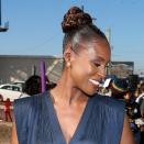 You don't have to do the most to get super gorgeous hair. A simple braided bun is always a good look, as Issa Rae demonstrates here. Here, the base of her hair is kept sleek and the braided bit is just a few shades lighter than her base, hinting at a cool ombré.