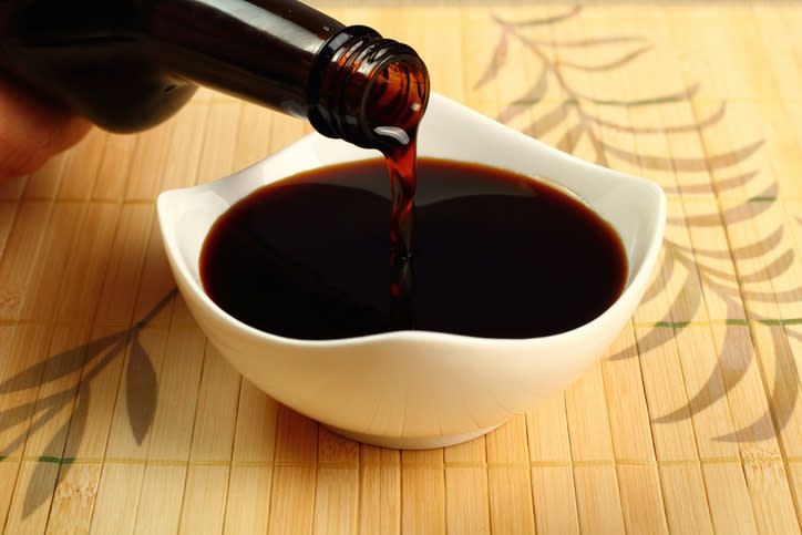 <p>Worcestershire sauce and soy sauce can last twice as long — up to a year. </p>