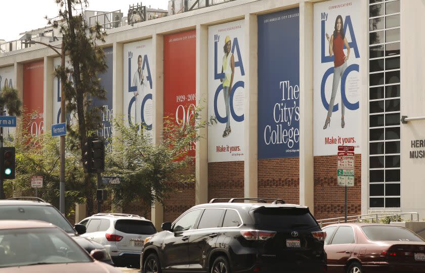 LOS ANGELES, CA - OCTOBER 20: Los Angeles City College located at 855 N Vermont Ave in Los Angeles on Tuesday as The California Community Colleges announced that it has received the largest ever gift to such institutions in the nation - $100 million to help more students complete degrees, transfer to universities and support their basic living expenses. The gift, from an anonymous donor to the Jay Pritzker Foundation, is described by college officials as a recognition of the role community colleges play in educating Californians and preparing them for the workforce. It also addresses the shortcomings of a system that is struggling in many regions to adequately and equitably address the higher education needs of among the state's poorest students. Los Angeles on Tuesday, Oct. 20, 2020 in Los Angeles, CA. (Al Seib / Los Angeles Times