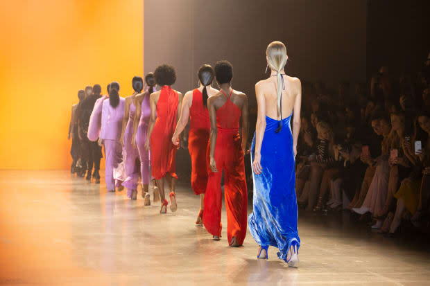 Looks from the Cushnie Fall 2019 collection.