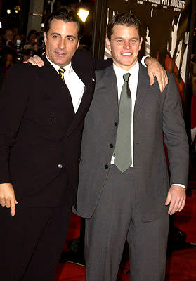 Andy Garcia and Matt Damon at the Westwood premiere of Warner Brothers' Ocean's Eleven