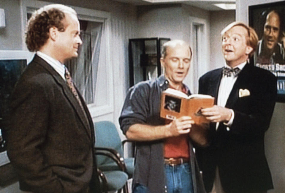 Grammer, Butler & Hibbert in <em>Frasier’</em>s Season 2 premiere (1994) <cite>NBC/Everett Collection</cite>