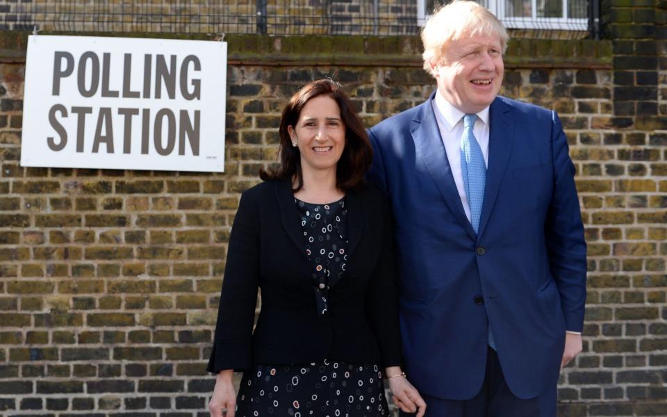 Marina Wheeler with her then-husband Boris Johnson in 2016 - PA