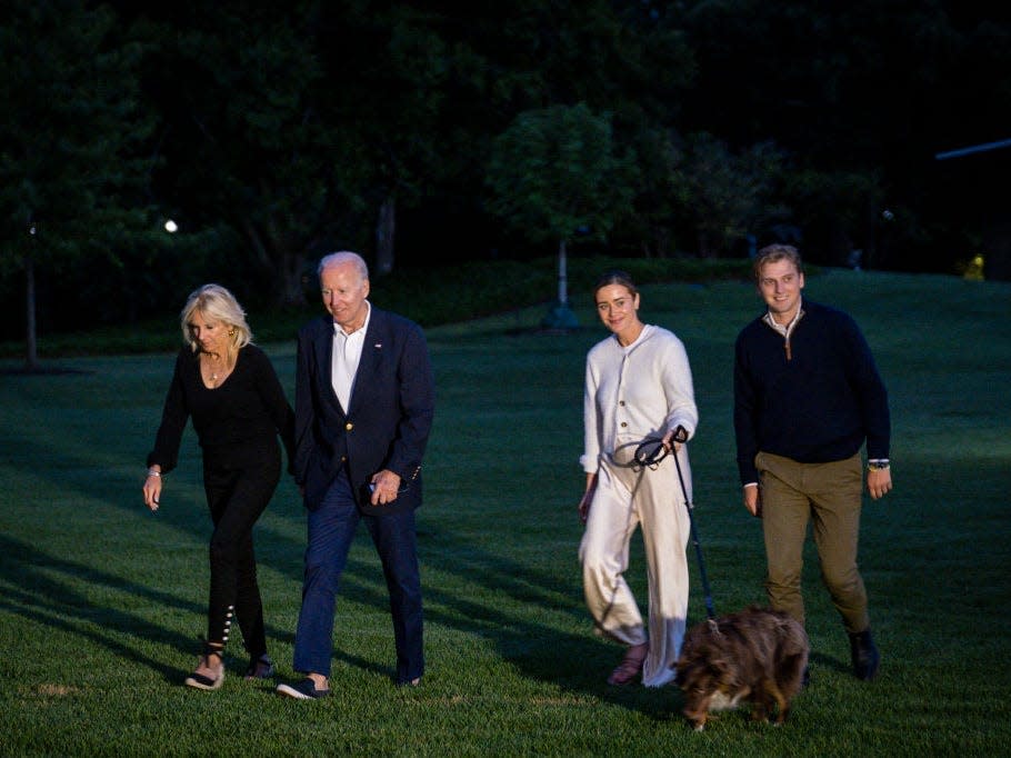 President Joe Biden, First Lady Jill Biden, grandaugher Naomi Biden and fiance Peter Neal