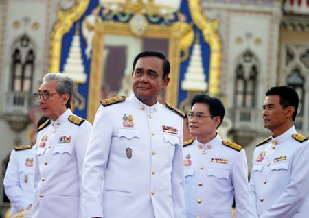 Thailand's Prime Minister Prayuth Chan-ocha is seen after a photo session with the new government cabinet in Bangkok