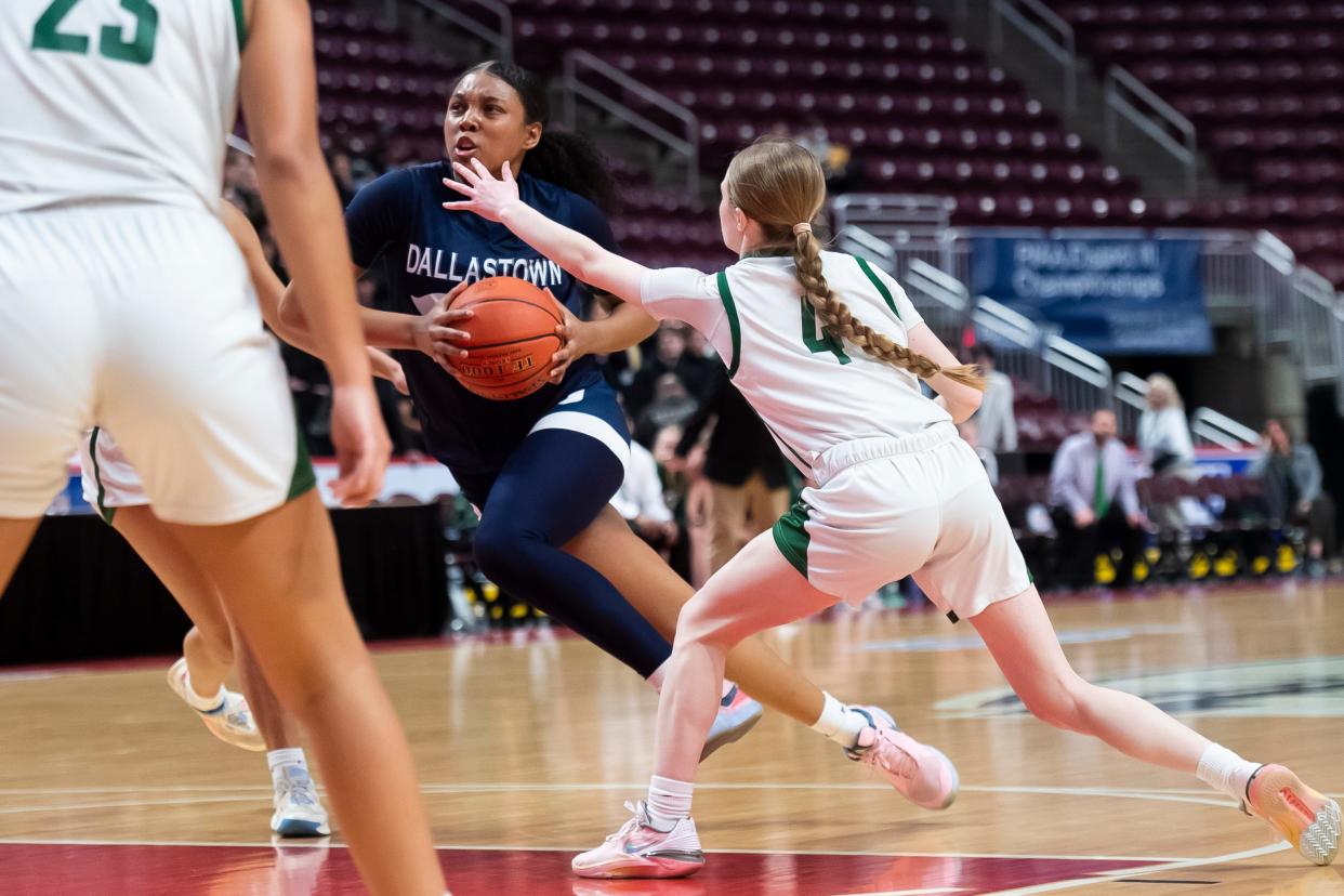 Dallastown's Praise Matthews averaged double digits in scoring for the Wildcats this season.