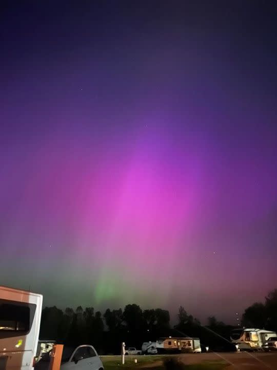 View of the northern lights from Odessa, Missouri. Courtesy: Alyssa Coyazo
