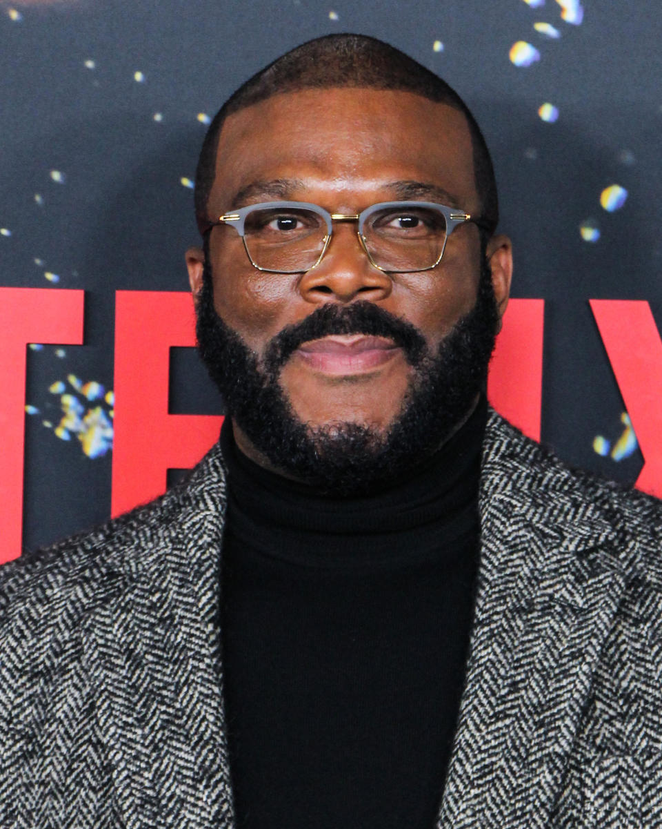 MANHATTAN, NEW YORK CITY, NEW YORK, USA - DECEMBER 05: Actor Tyler Perry arrives at the World Premiere of Netflix&#39;s &#39;Don&#39;t Look Up&#39; held at Jazz at Lincoln Center on December 5, 2021 in Manhattan, New York City, New York, United States. (Photo by Jordan Hinton/Image Press Agency/Sipa USA)