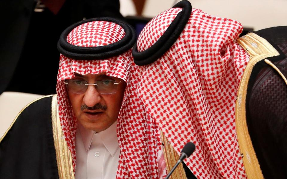 Prince Mohammed bin Nayef, for years the kingdom's counter-terrorism chief who put down an al Qaeda campaign of bombings in 2003-06, is relieved of all positions - Credit: Reuters