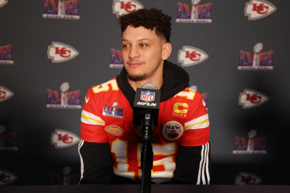 The Super Bowl spotlight is once again on Patrick Mahomes and the Chiefs. (Photo by Jamie Squire/Getty Images)