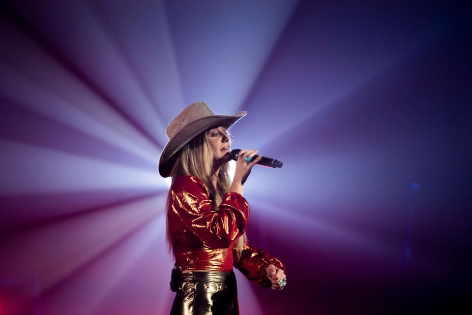 Lainey Wilson performs at Nashville Municipal Auditorium in Nashville, Tenn., Friday, Oct. 27, 2023.