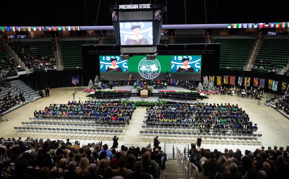 The 2022 Fall Commencement ceremony at the Breslin in East Lansing.