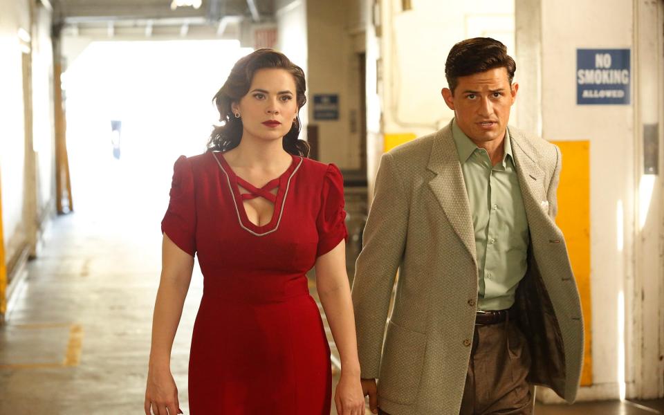 Hayley Atwell and Enver Gjoka in Agent Carter