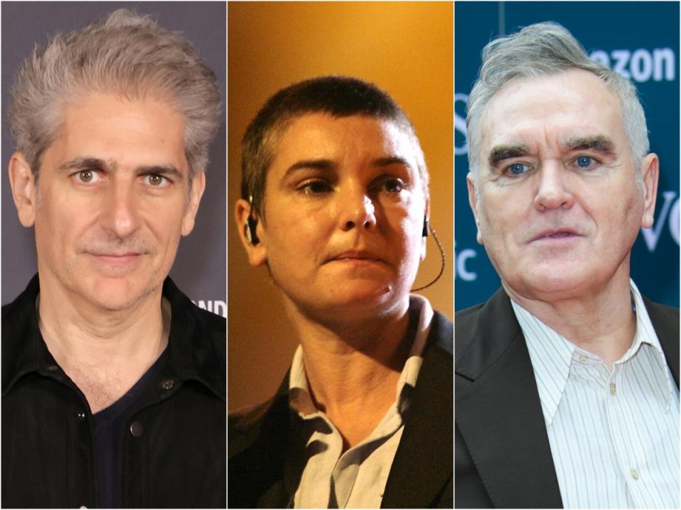 (From left) Michael Imperioli, Sinead O’Connor and Morrissey (Getty Images)