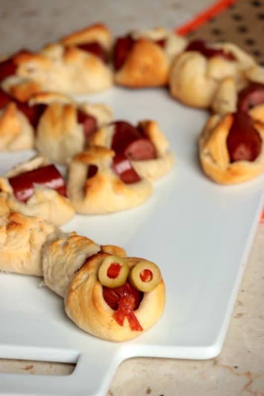 <p>Big Bear's Wife</p><p>This is the only slithering creature I ever want to see on my dinner table.</p><p><strong>Get the recipe: <a href="http://www.bigbearswife.com/rattlesnake-bite-hot-dog-appetizers/" rel="nofollow noopener" target="_blank" data-ylk="slk:Rattlesnake Bite Hot Dogs;elm:context_link;itc:0;sec:content-canvas" class="link rapid-noclick-resp">Rattlesnake Bite Hot Dogs</a></strong></p>