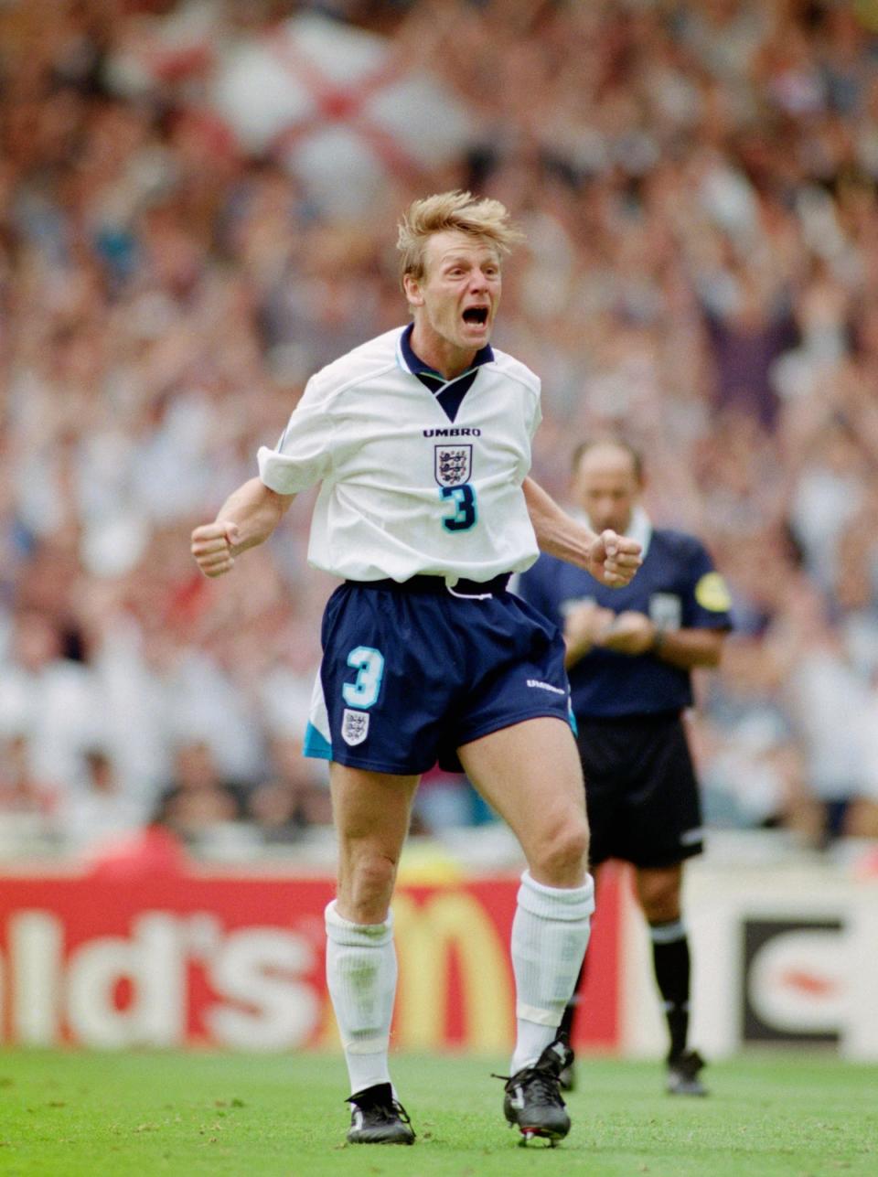 Stuart Pearce in his England days (Ben Radford / Allsport / Getty Images)