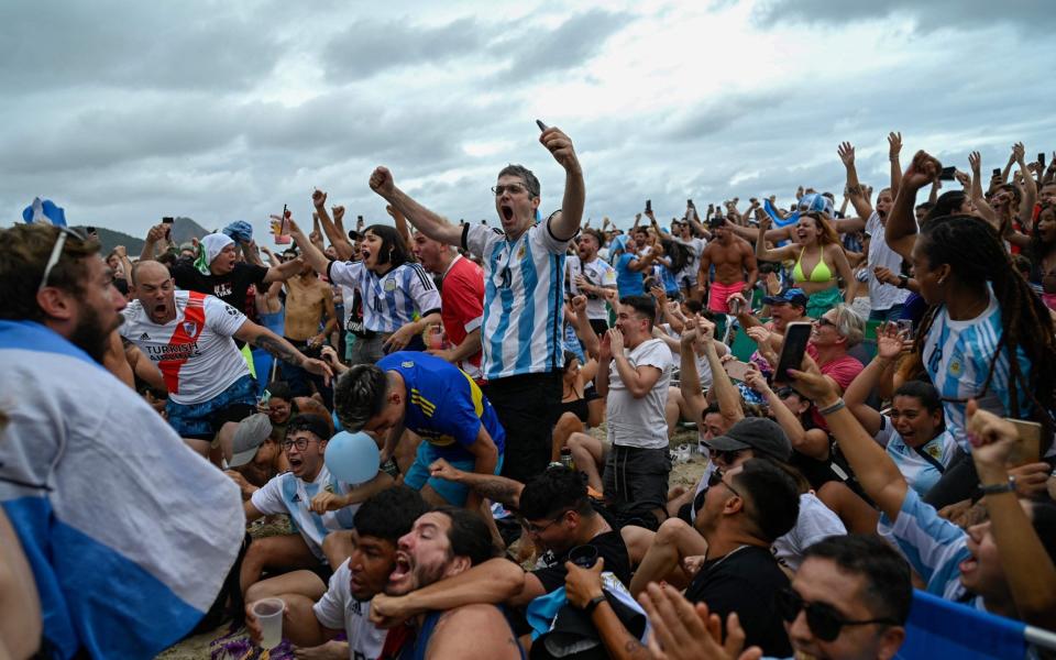 Fans of Argentina celebrate - AFP via Getty