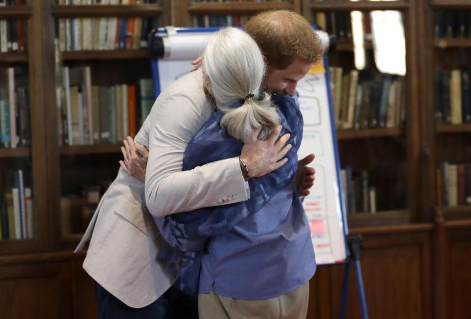 See All the Best Photos of Prince Harry Meeting with Legendary Environmentalist Jane Goodall