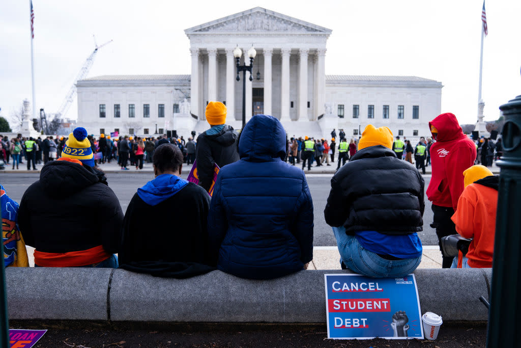 Student Debt Cancellation Protest Outside of the Supreme Court