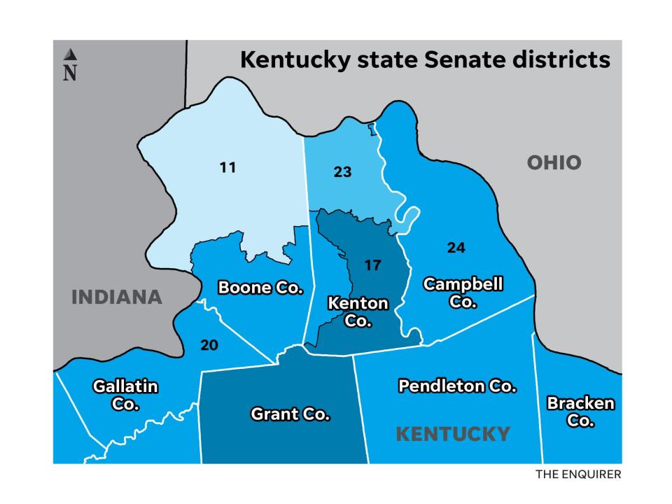Northern Kentucky state Senate districts
