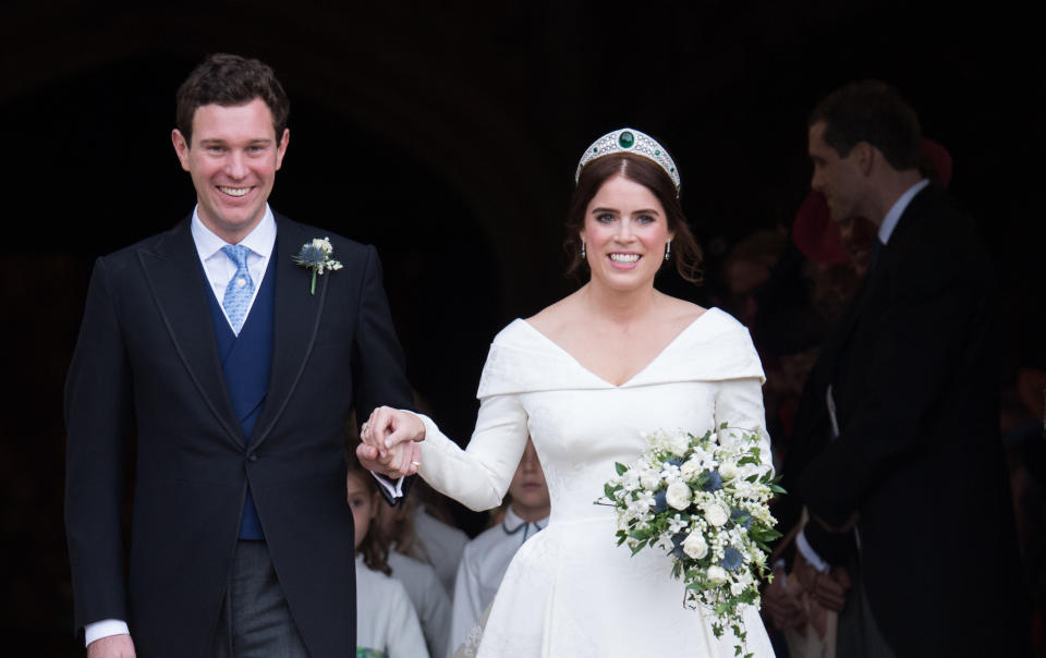 Prinzessin Eugenie und Jack Brooksbank bei ihrer Hochzeit am 12. Oktober in Windsor. (Bild: Getty Images)