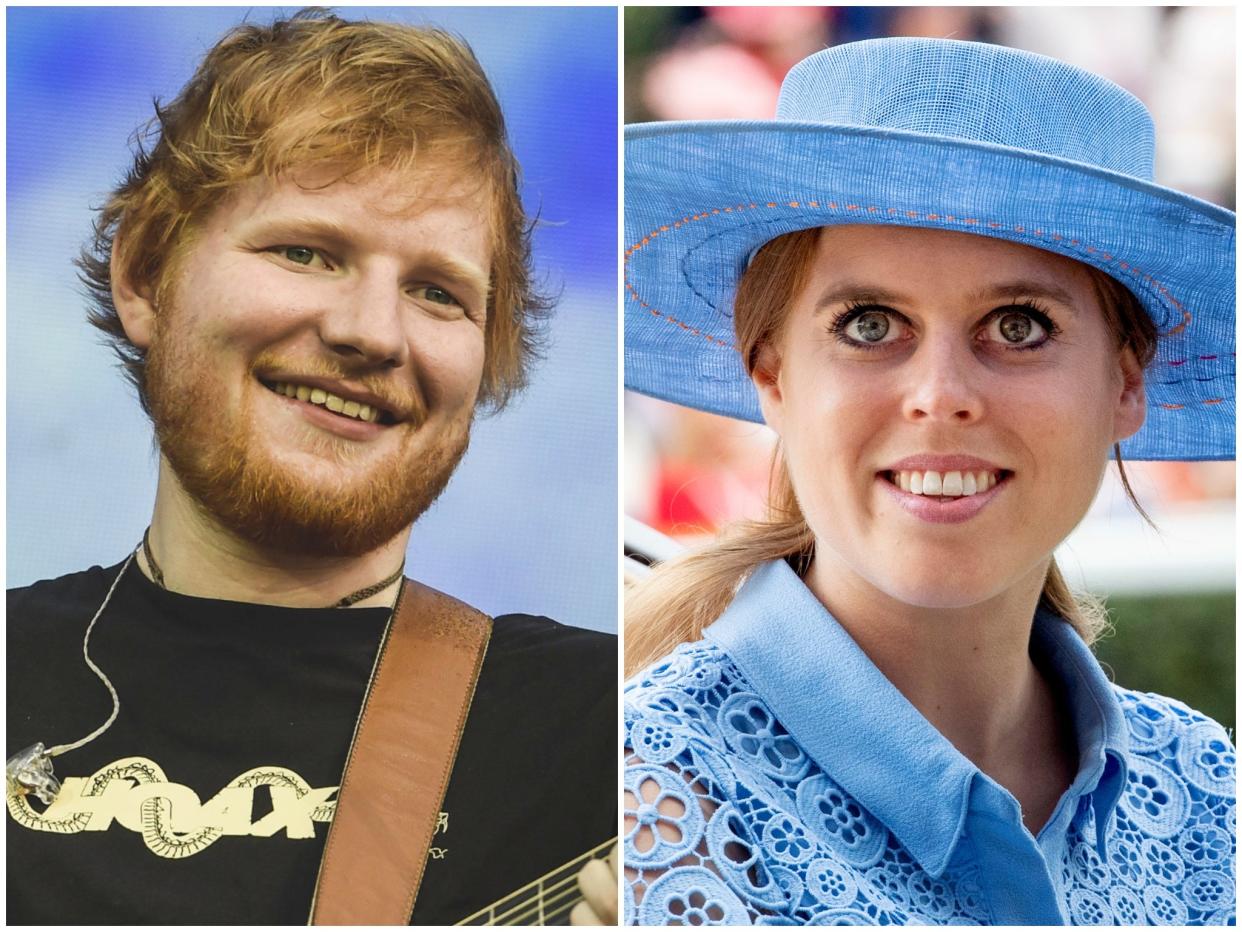 Ed Sheeran and Princess Beatrice (Rex)