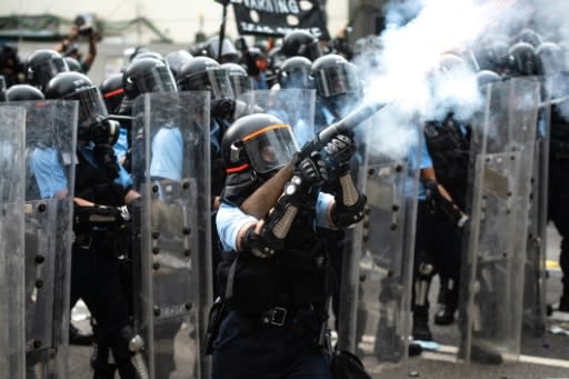 Police used tear gas, rubber bullets, bean bag rounds and pepper spray