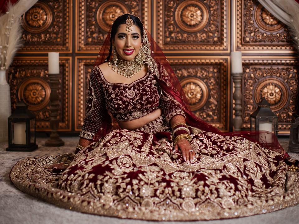 Ashley Balley in her wedding lehenga.