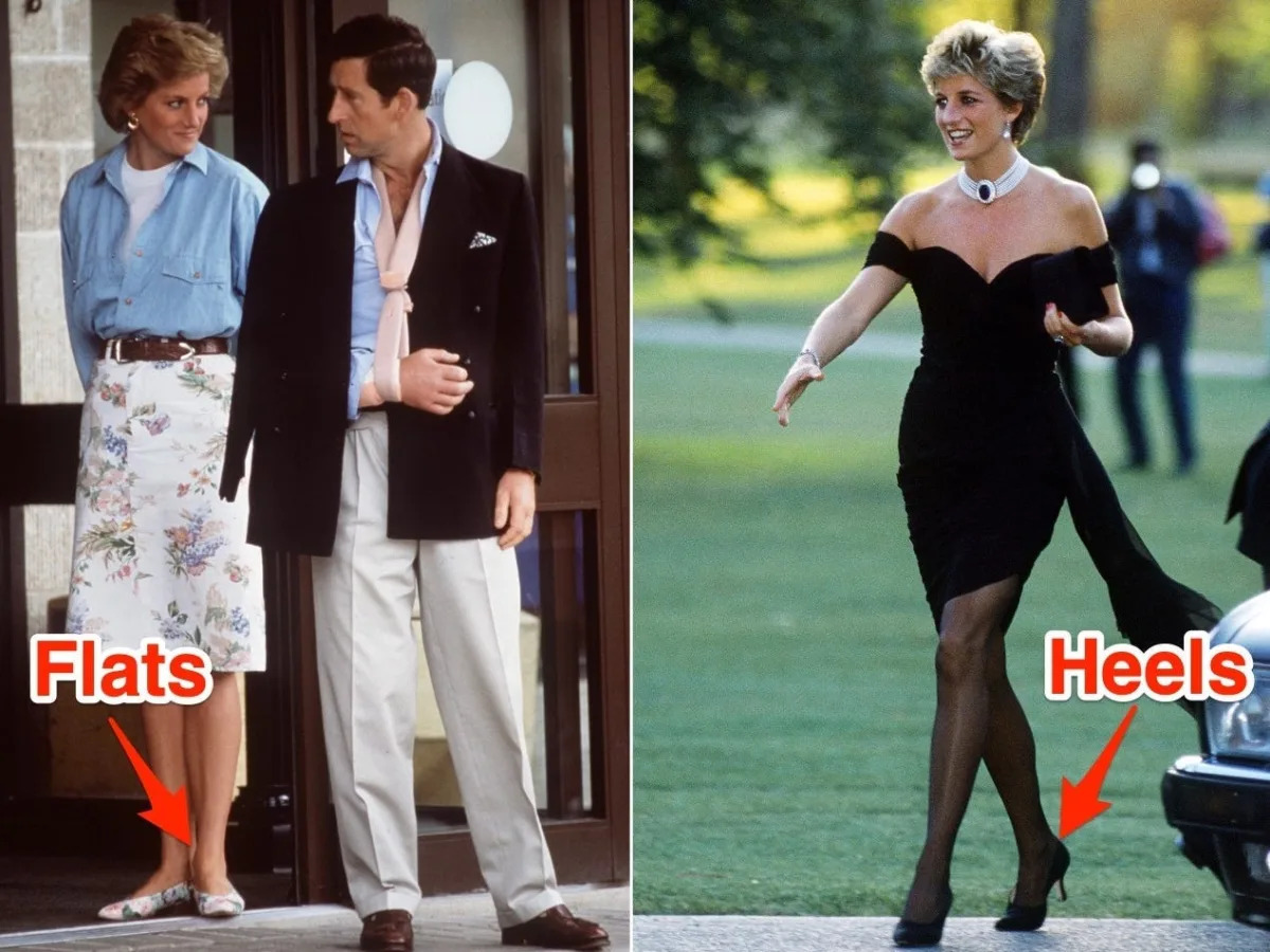 Princess Diana refused to wear shoes higher than 2 inches because of then-Prince..