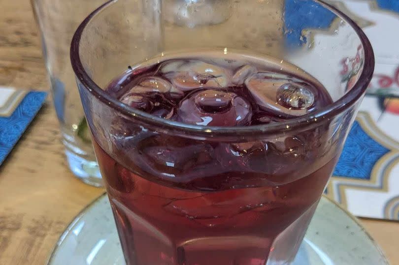 Blackcurrant and soda water