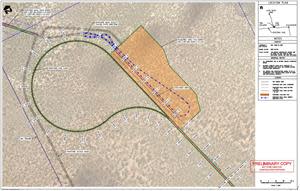 Preliminary rail loop layout near Jaurdi – Lake Giles Iron Project