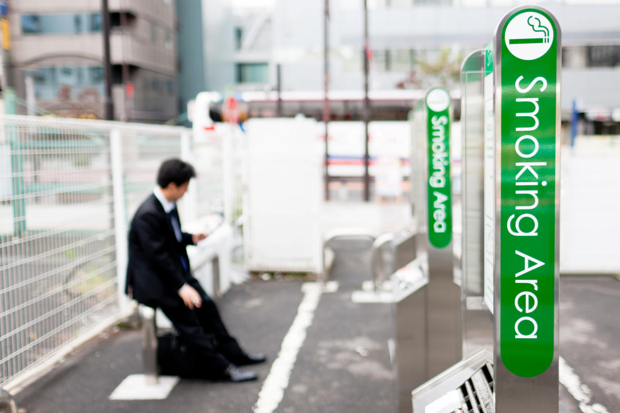 A smoking area in Japan