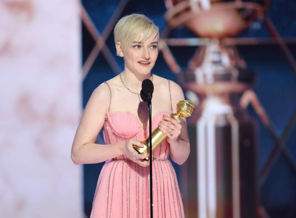 Julia Garner accepts the Best Supporting Actress in a Television Series