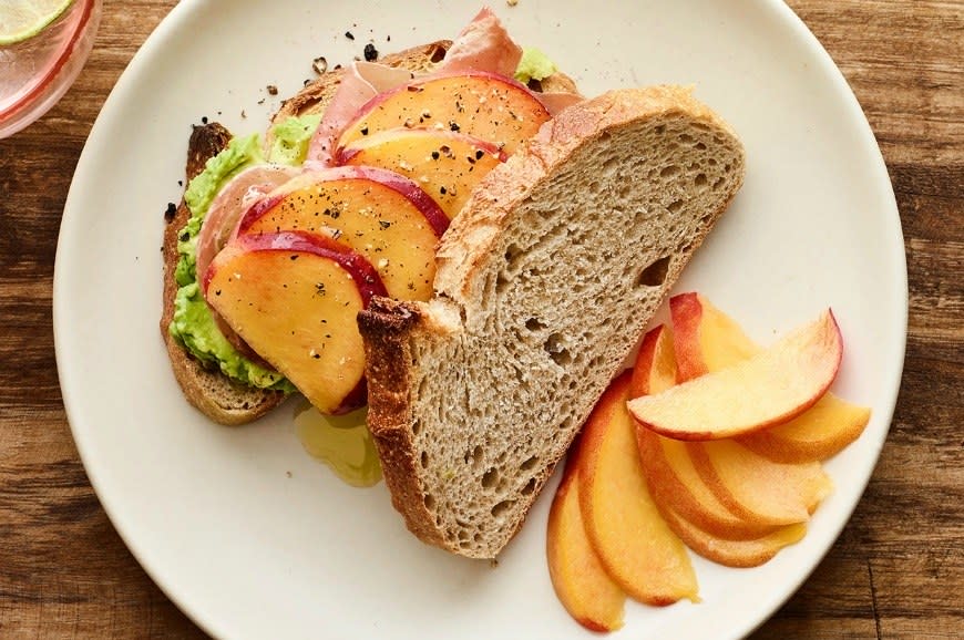 Peach, Prosciutto, and Avocado Sandwich from SELFstarter