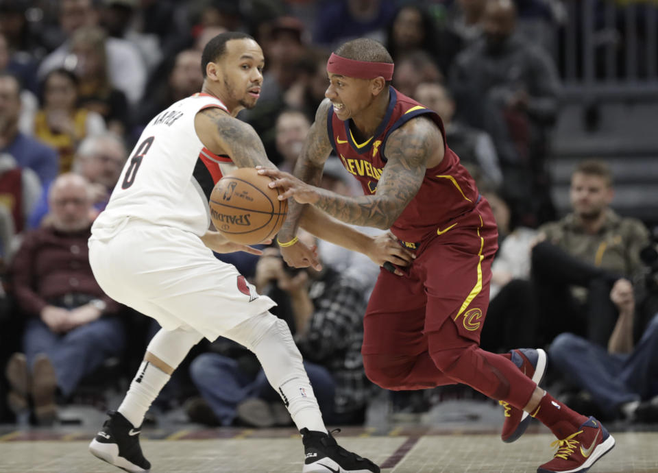 Isaiah Thomas made the most of his limited minutes in his Cleveland Cavaliers debut on Tuesday. (AP)