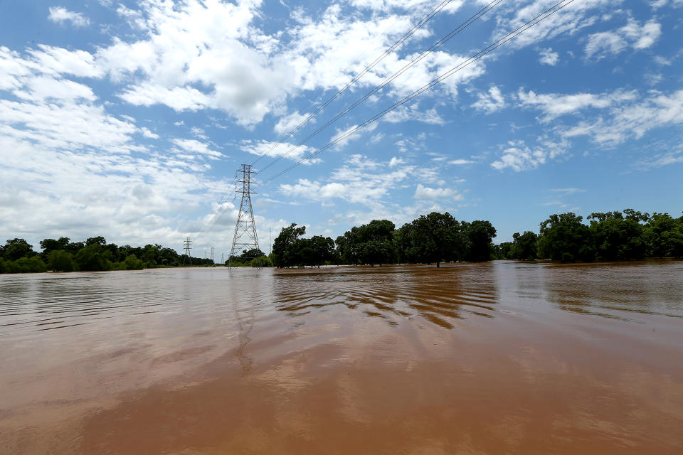 Swollen river feeds Texas flooding