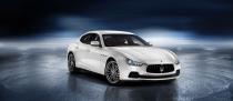 This undated publicity photo provided by Maserati shows the 2014 Maserati Ghibli. Maserati hopes to expand its customer base with the new Ghibli, a smaller four-door sedan designed and priced to compete with the Audi A7, BMW 6-Series and other high-volume luxury car makers. There are two engine choices: A 3.0-liter V6 with 345 horsepower in the base model and a 3.0-liter V6 with 404 horsepower for the sporty S version. (AP Photo/Copyright Maserati, Aldo Ferrero)