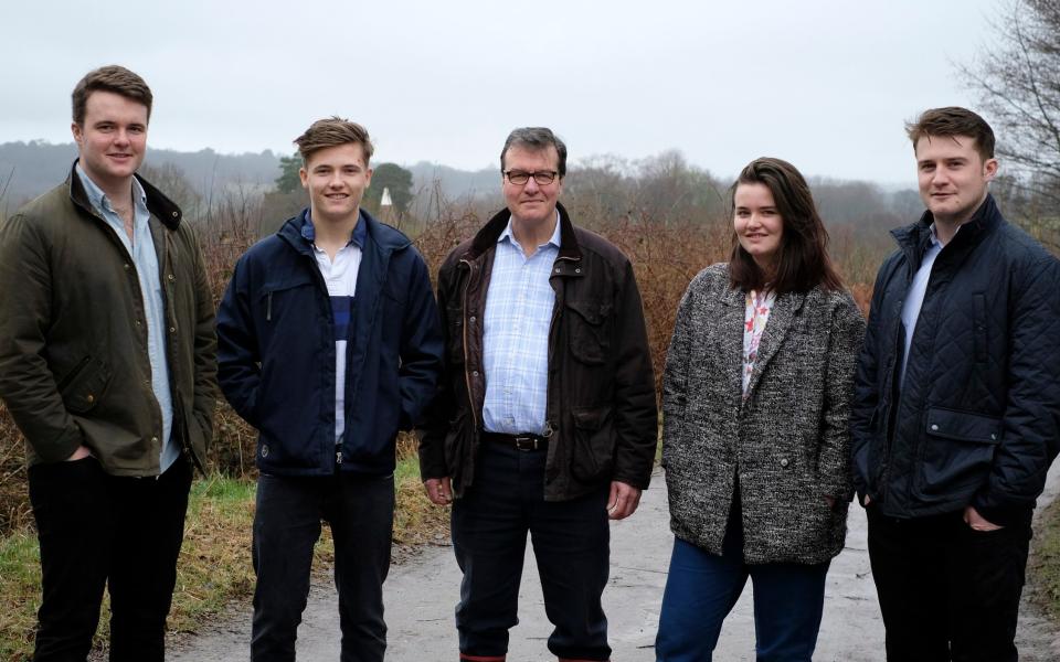 David Jeremy QC with his family in Sussex  - Credit: Christopher Pledger/TMG