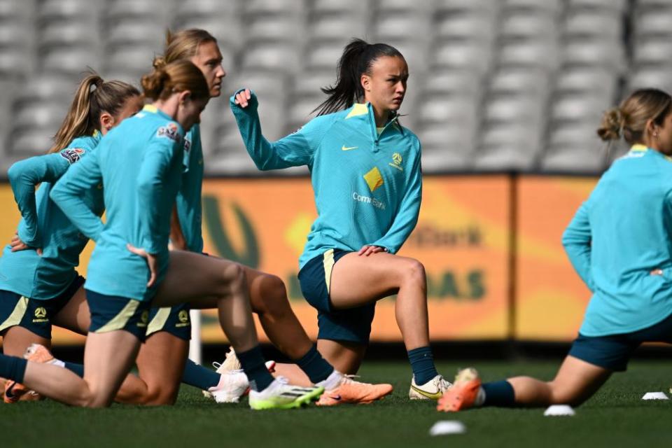 Amy Sayer trains ahead of the Women’s World Cup.