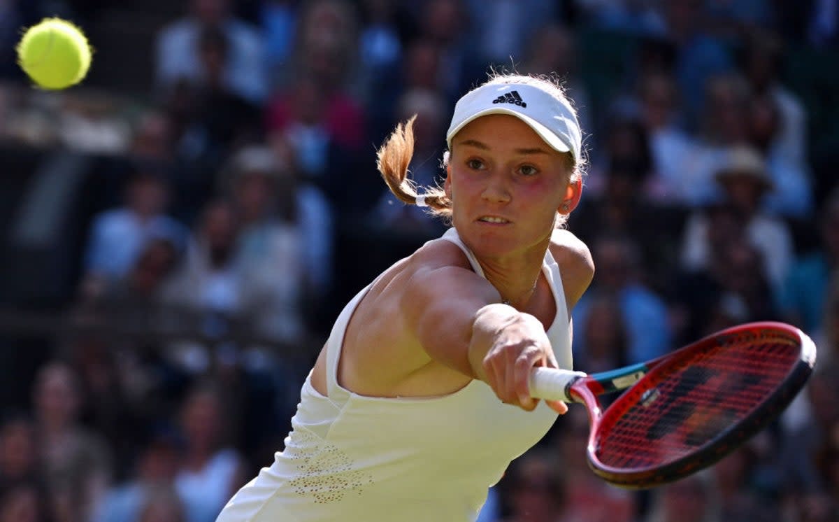 Elena Rybakina is through to her first grand slam final   (AFP via Getty Images)