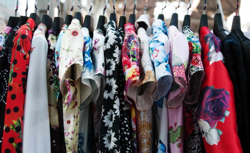 rack of high-end fashion